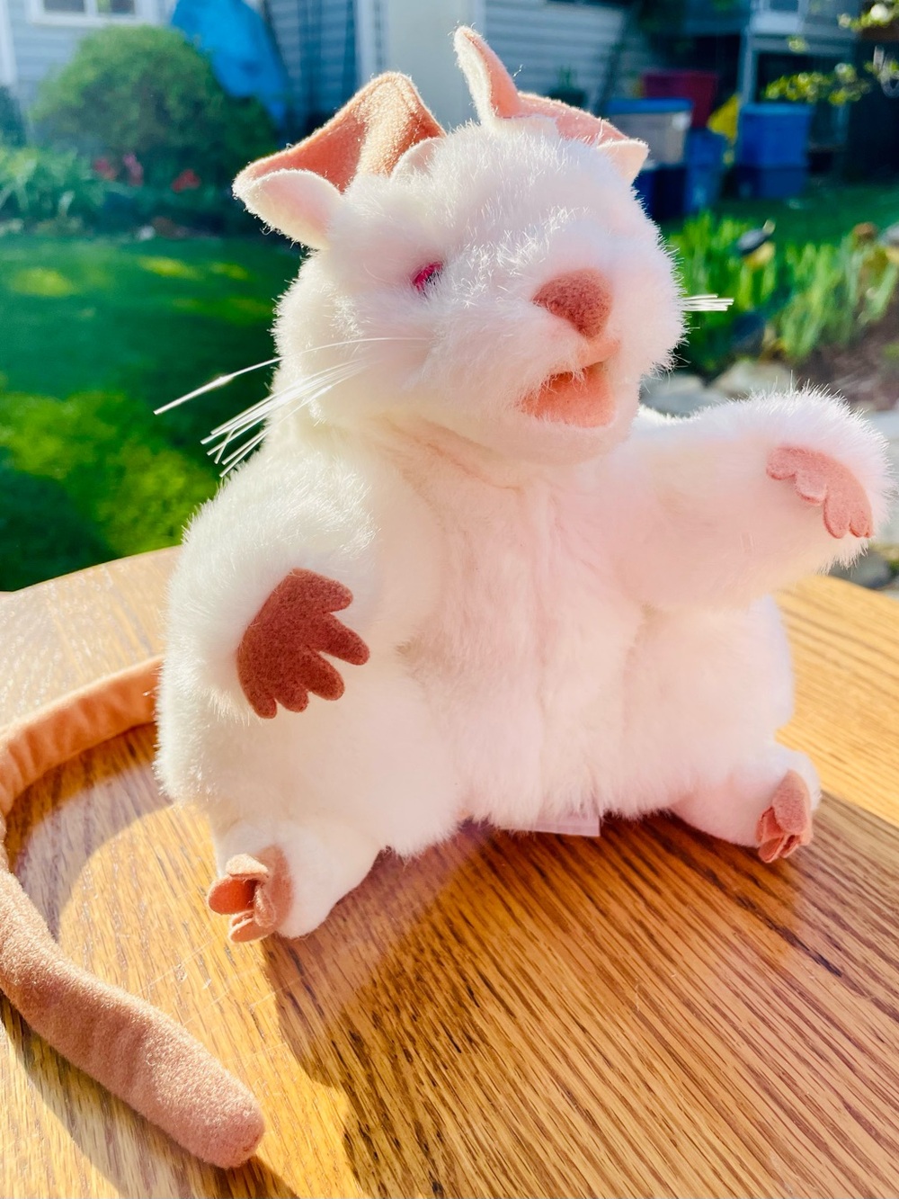 Folkmanis White Mouse Hand-Puppet Plush